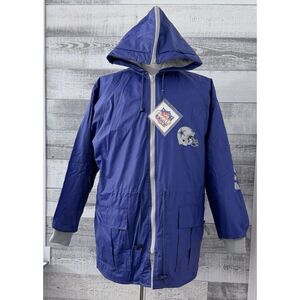 Game Day NFL Dallas Cowboys Rain Coat with Quilted Flannel Lining Hooded Large